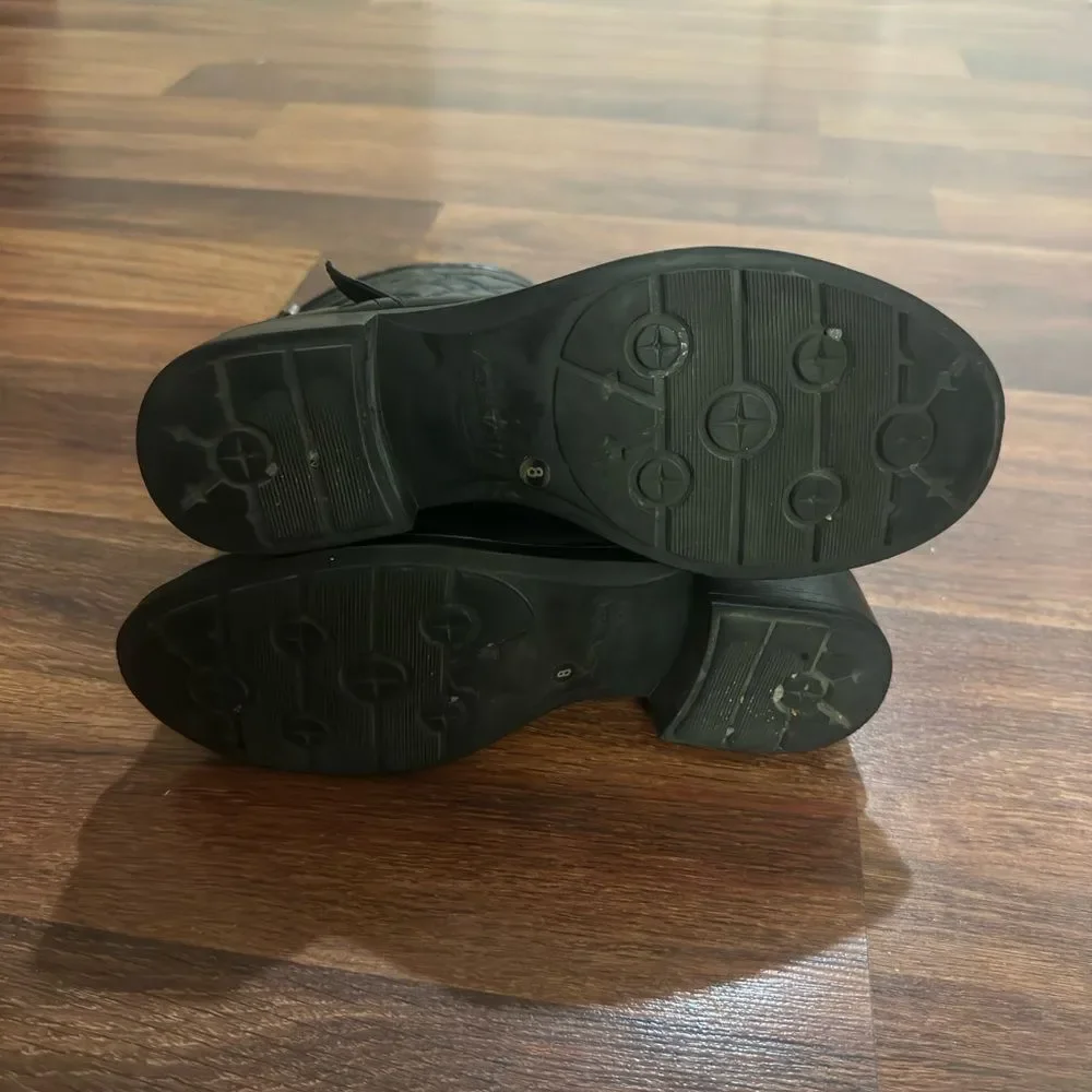 Aquatalia Black Quilted Leather Boots